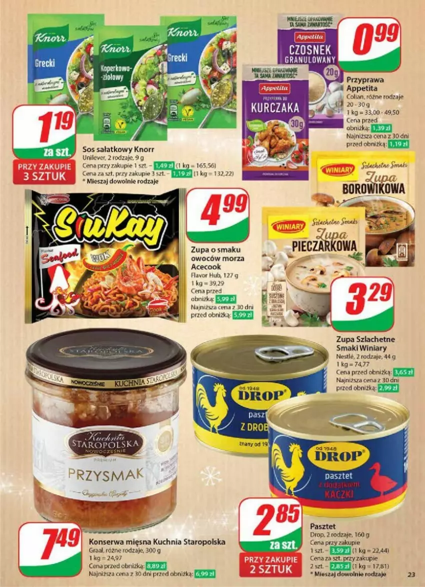 Gazetka promocyjna Dino - ważna 04.12 do 10.12.2024 - strona 16 - produkty: Czosnek, Gra, Graal, Knorr, Kuchnia, Kuchnia Staropolska, Pasztet, Sałat, Ser, Sos, Winiary, Zupa