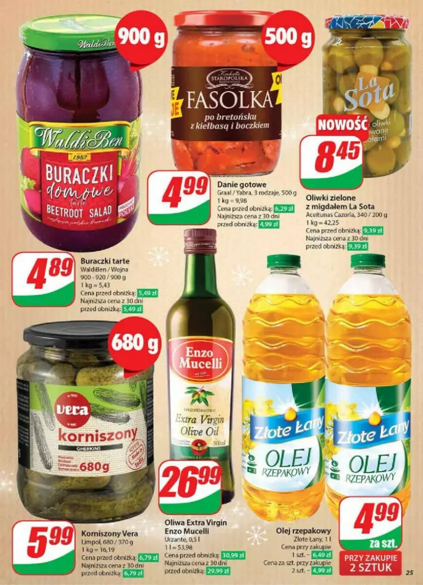 Gazetka promocyjna Dino - ważna 04.12 do 10.12.2024 - strona 18 - produkty: Buraczki, Danie gotowe, Gin, Gra, Graal, Korniszony, Olej, Olej rzepakowy, Oliwa, Oliwki, Oliwki zielone