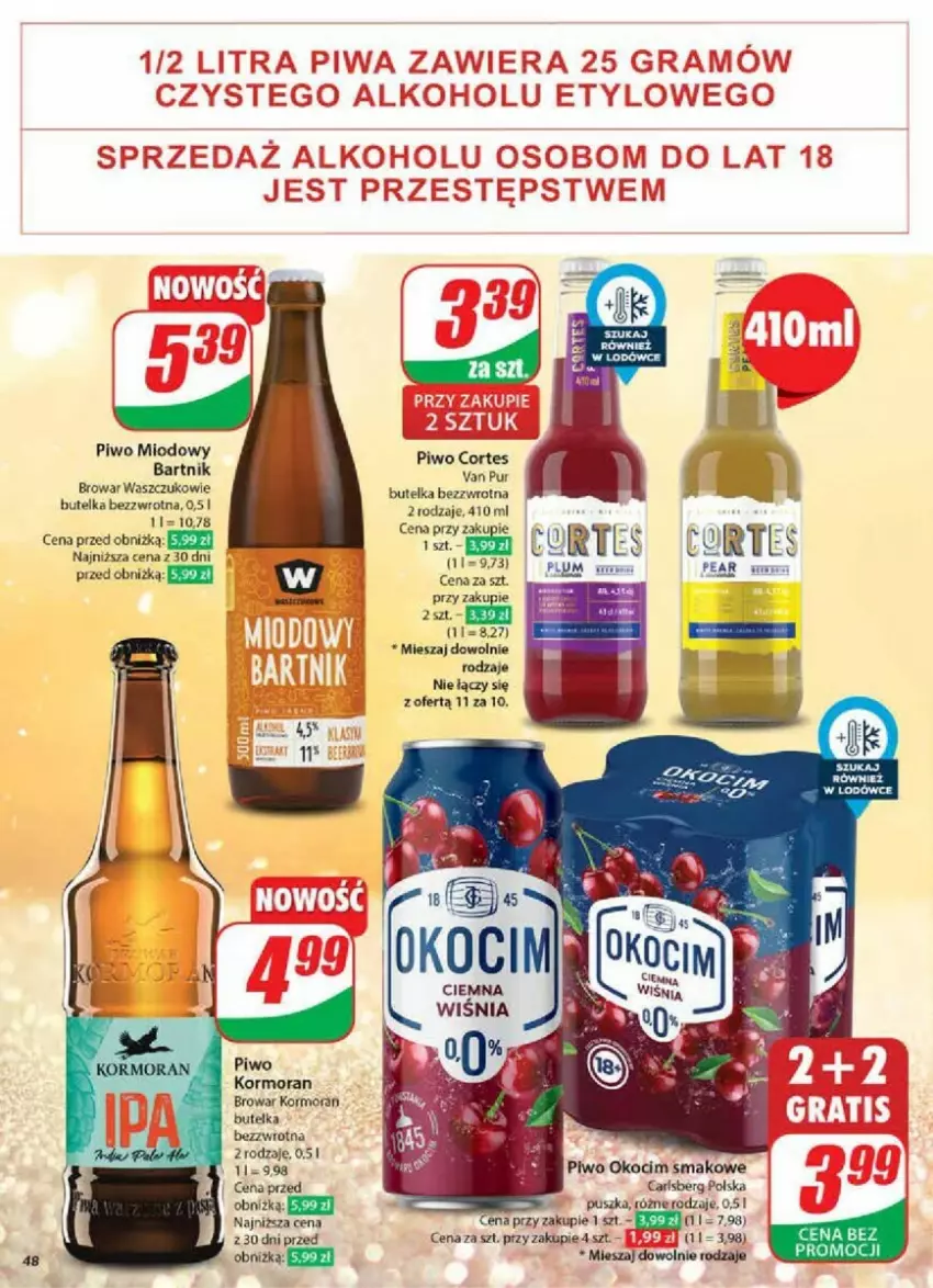 Gazetka promocyjna Dino - ważna 04.12 do 10.12.2024 - strona 43 - produkty: Carlsberg, Koc, Okocim, Piwo, Pur