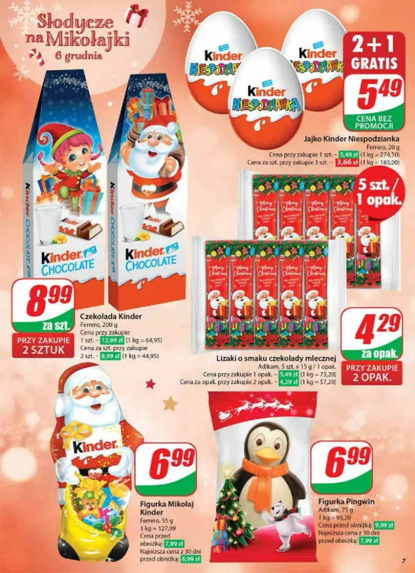 Gazetka promocyjna Dino - ważna 04.12 do 10.12.2024 - strona 67 - produkty: Czekolada, Ferrero, Kinder, Lizaki, Moda, Pingwin