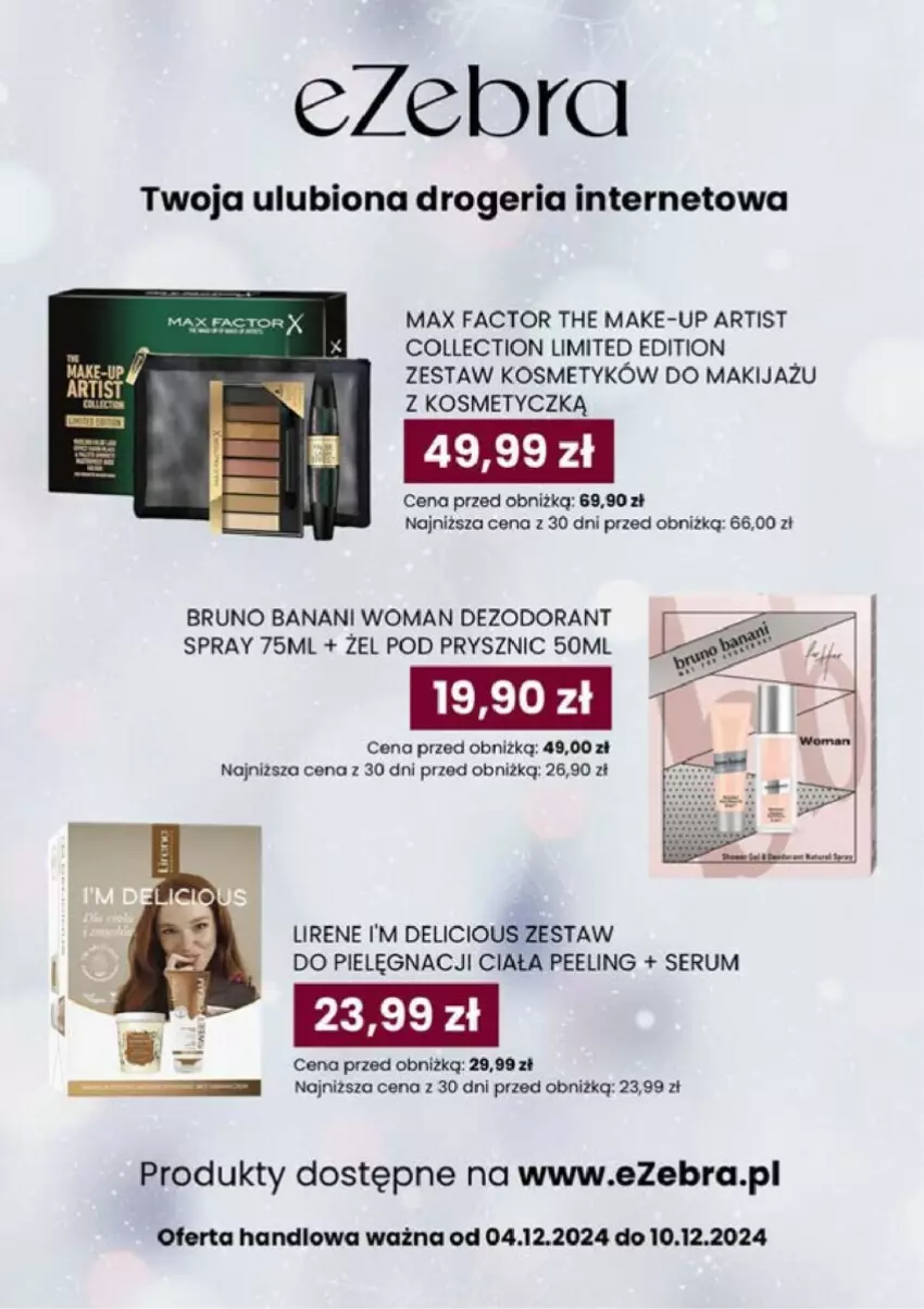 Gazetka promocyjna Dino - ważna 04.12 do 10.12.2024 - strona 72 - produkty: Bruno Banani, Dezodorant, Fa, Lirene, Makijaż, Max Factor, Peeling, Rum, Ser, Serum