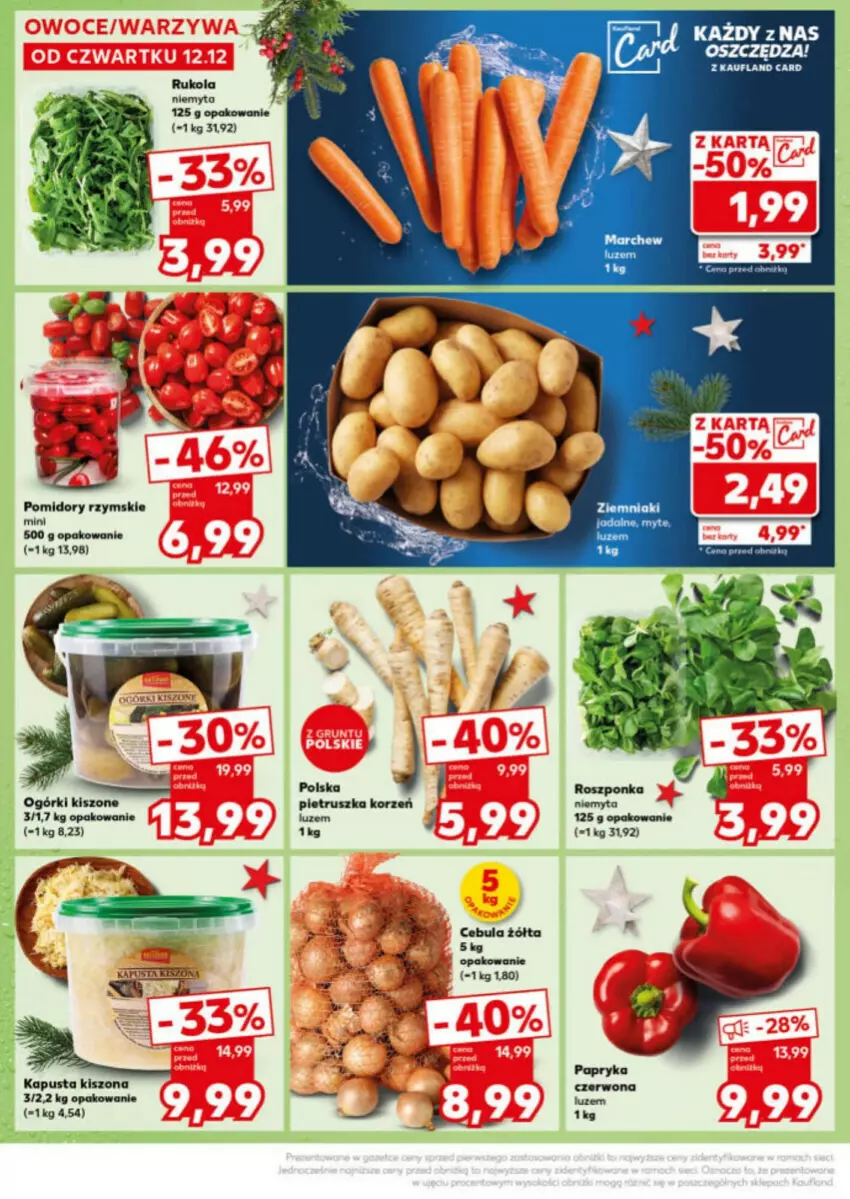 Gazetka promocyjna Kaufland - ważna 16.12 do 18.12.2024 - strona 2 - produkty: Cebula, Papryka, Pomidory, Roszponka, Rukola, Ziemniaki