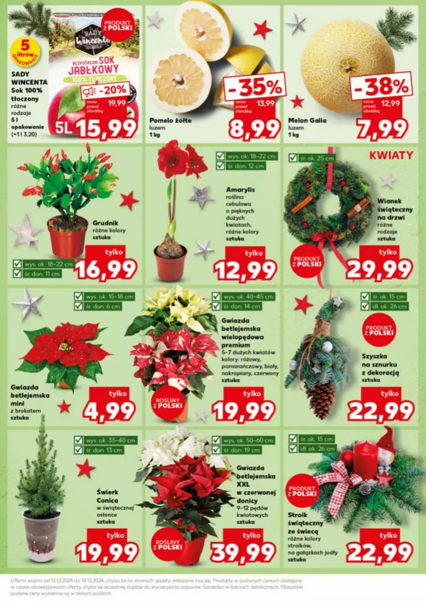 Gazetka promocyjna Kaufland - ważna 16.12 do 18.12.2024 - strona 3 - produkty: Gwiazda, Melon, Sok