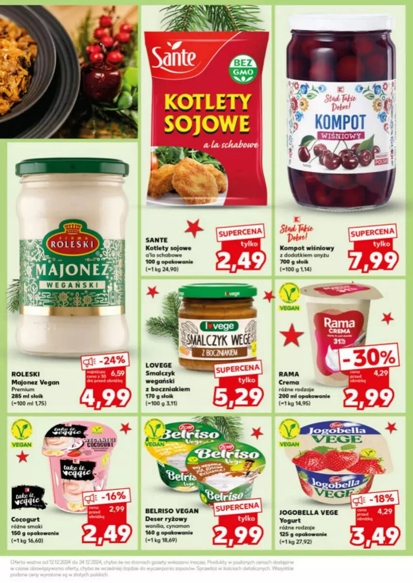 Gazetka promocyjna Kaufland - ważna 16.12 do 18.12.2024 - strona 40 - produkty: Bell, Bella, Belriso, Boczniak, Deser, Jogobella, Kotlet, Majonez, Rama, Ryż, Sante, Ser