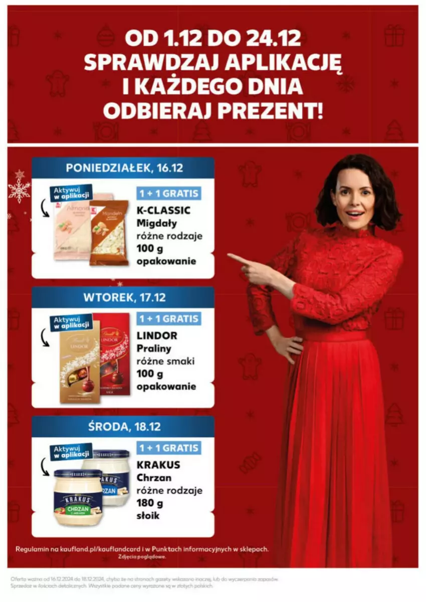 Gazetka promocyjna Kaufland - ważna 16.12 do 18.12.2024 - strona 45 - produkty: Chrzan, Krakus, Lindor, Migdały, Praliny