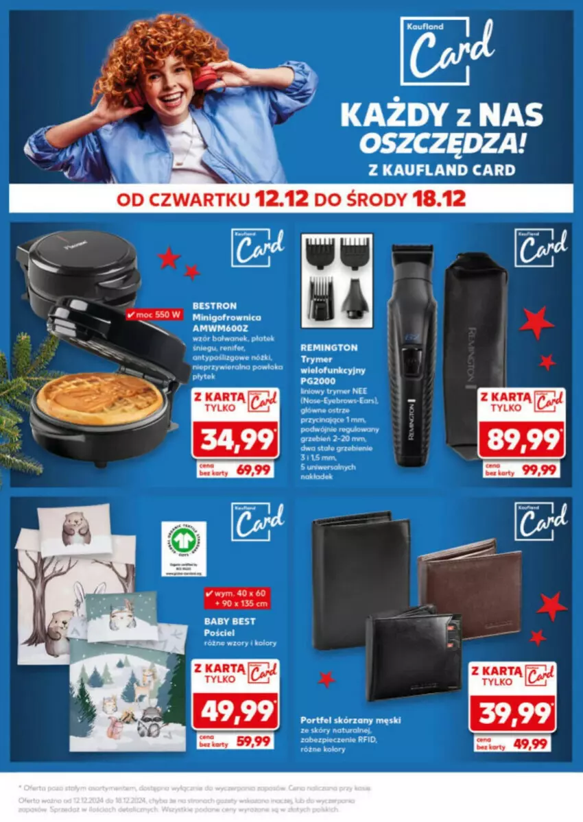 Gazetka promocyjna Kaufland - ważna 16.12 do 18.12.2024 - strona 46 - produkty: Gofrownica, Por, Pościel, Remington