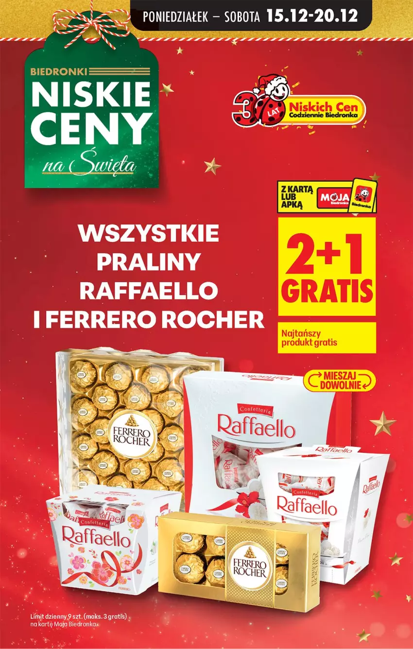 Gazetka promocyjna Biedronka - Od Poniedziałku - ważna 15.12 do 20.12.2025 - strona 15 - produkty: Fa, Ferrero, Ferrero Rocher, Gra, Praliny, Raffaello