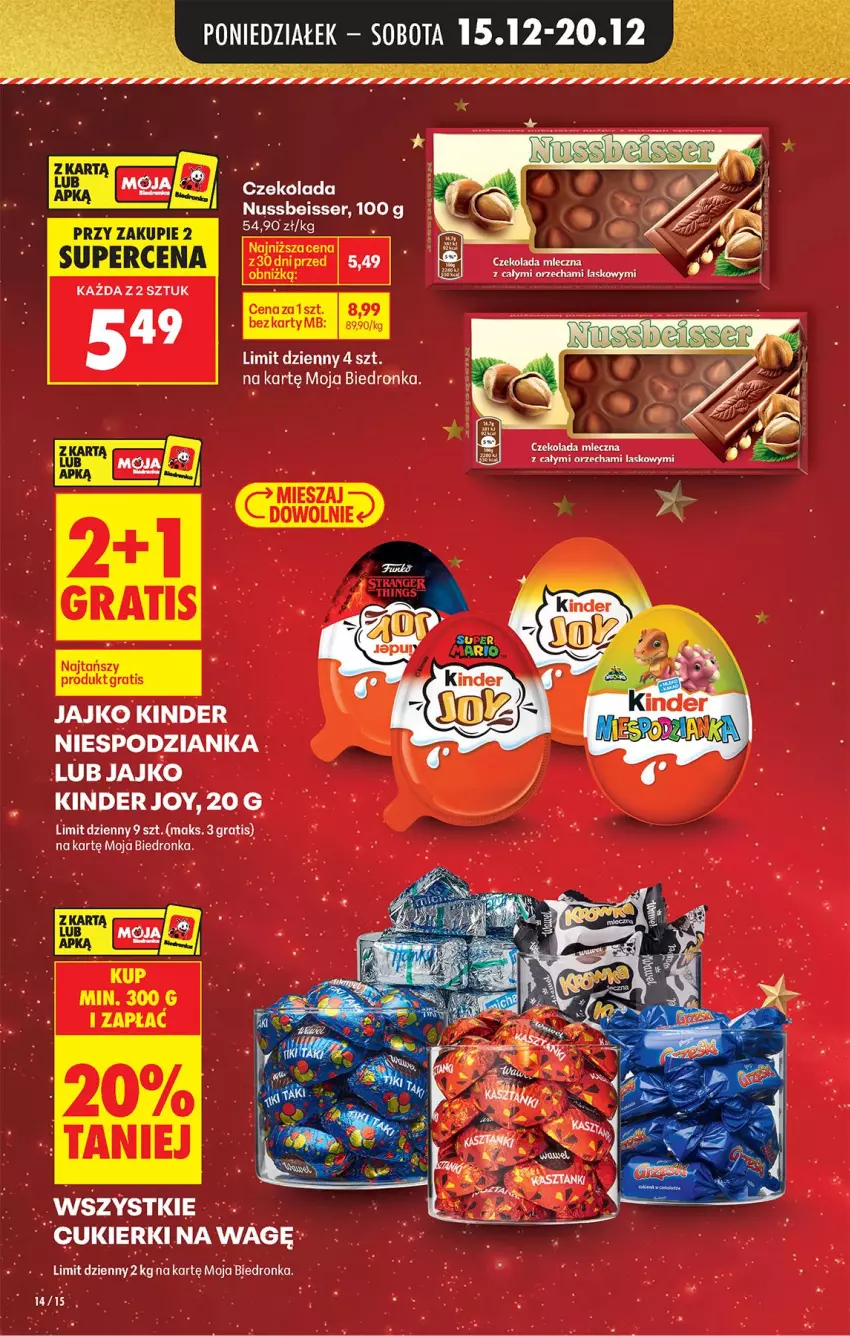 Gazetka promocyjna Biedronka - Od Poniedziałku - ważna 15.12 do 20.12.2025 - strona 16 - produkty: Czekolada, Czekolada mleczna, Gra, Kinder, Miecz, Ser