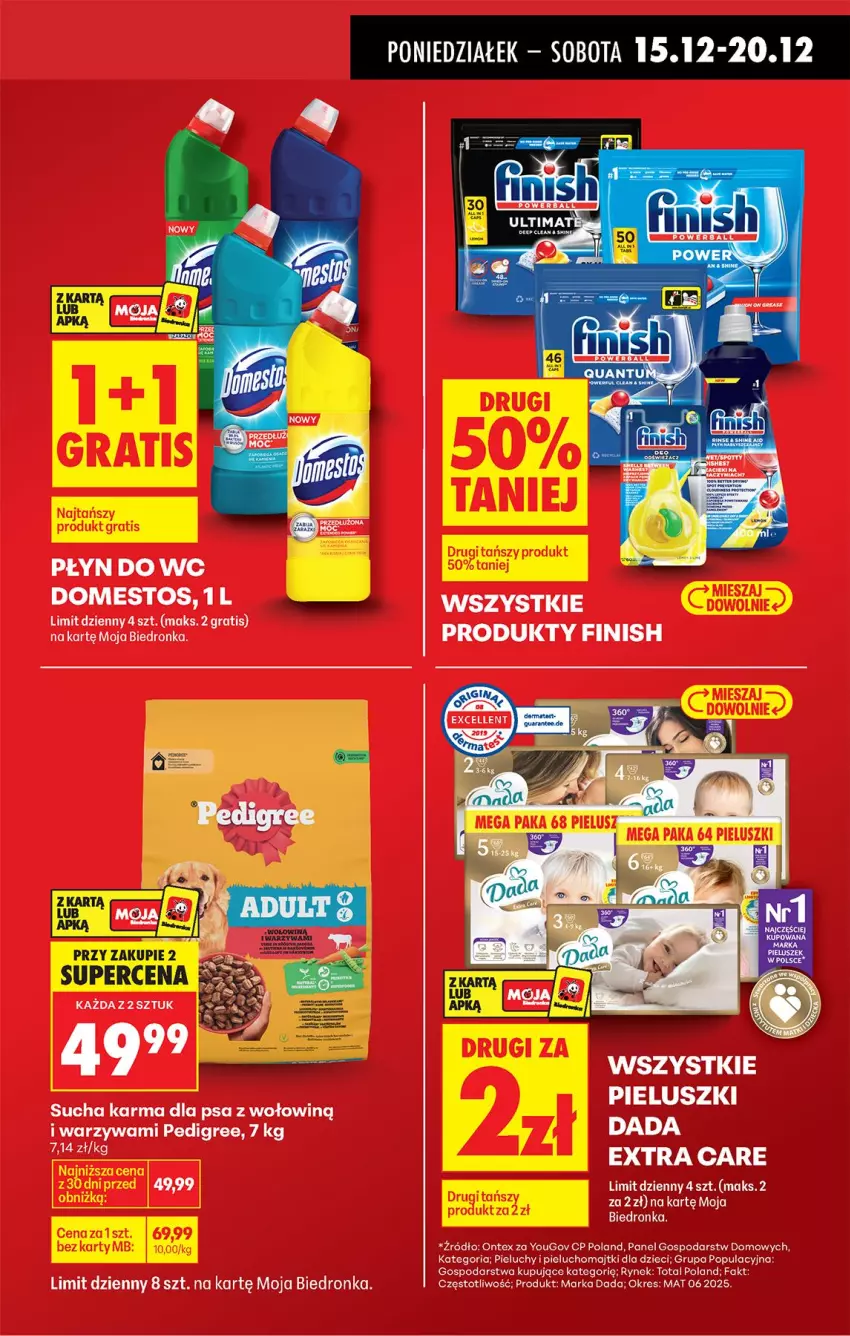 Gazetka promocyjna Biedronka - Od Poniedziałku - ważna 15.12 do 20.12.2025 - strona 23 - produkty: Finish, Gra, Pedigree, Płyn do wc, Sucha karma, Warzywa