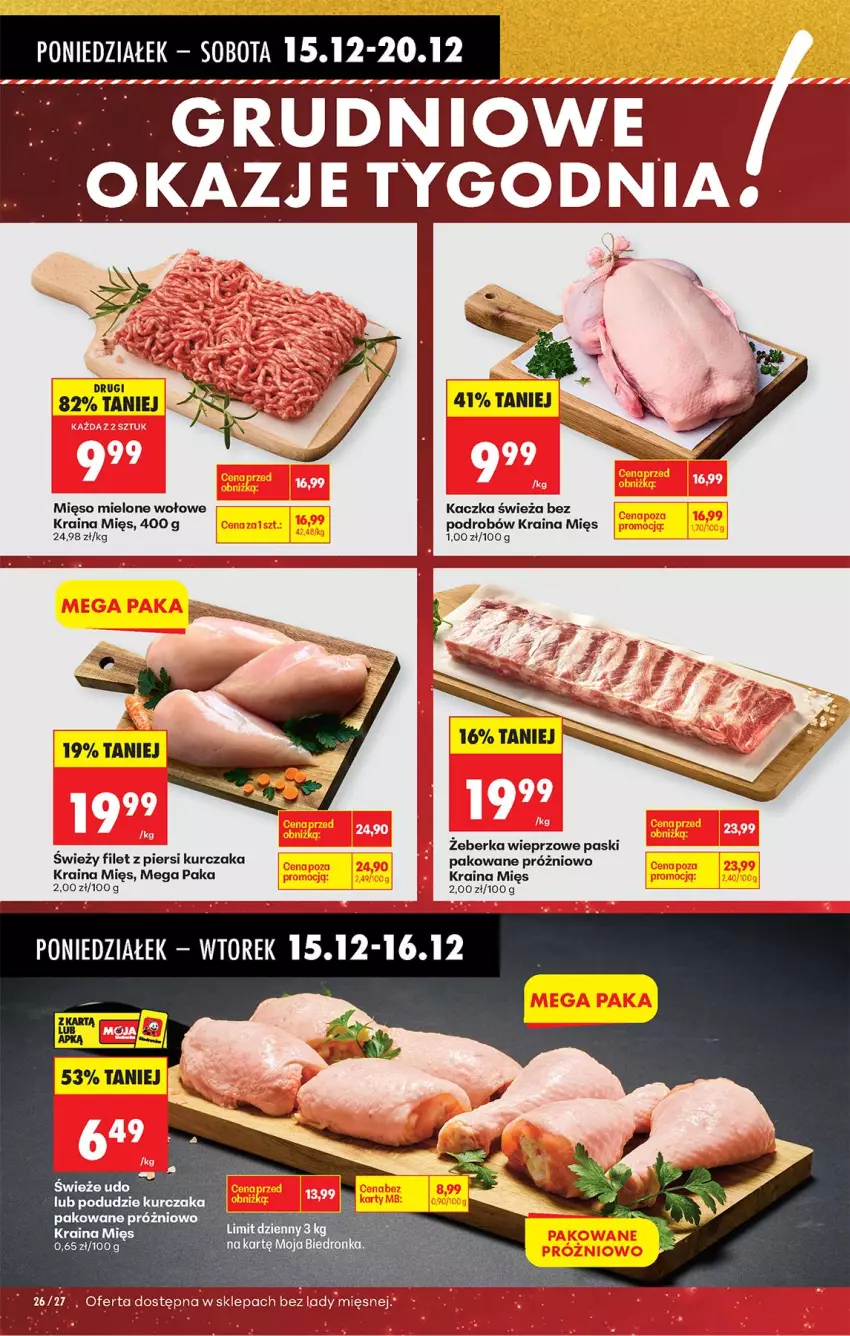Gazetka promocyjna Biedronka - Od Poniedziałku - ważna 15.12 do 20.12.2025 - strona 32 - produkty: Filet z piersi kurczaka, Kaczka, Kurczak, Mięso, Mięso mielone