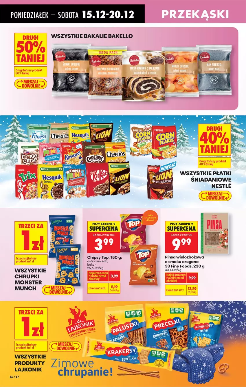 Gazetka promocyjna Biedronka - Od Poniedziałku - ważna 15.12 do 20.12.2025 - strona 52 - produkty: Beko, Cheerios, Chipsy, Chrupki, Danio, Kurczak, Monster Munch, Nesquik, Top