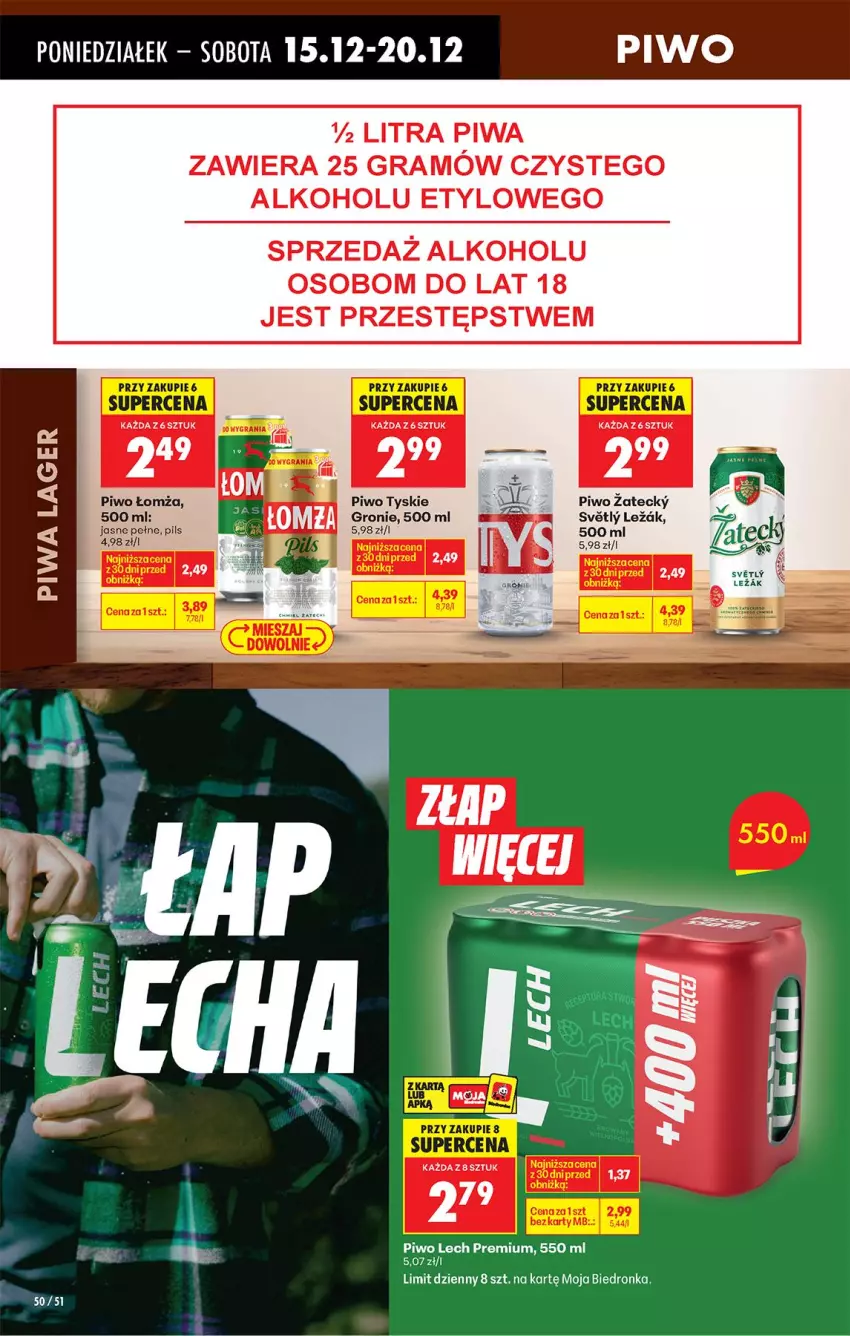 Gazetka promocyjna Biedronka - Od Poniedziałku - ważna 15.12 do 20.12.2025 - strona 56 - produkty: Gra, Lech Premium, Piwa, Piwo, Tyskie