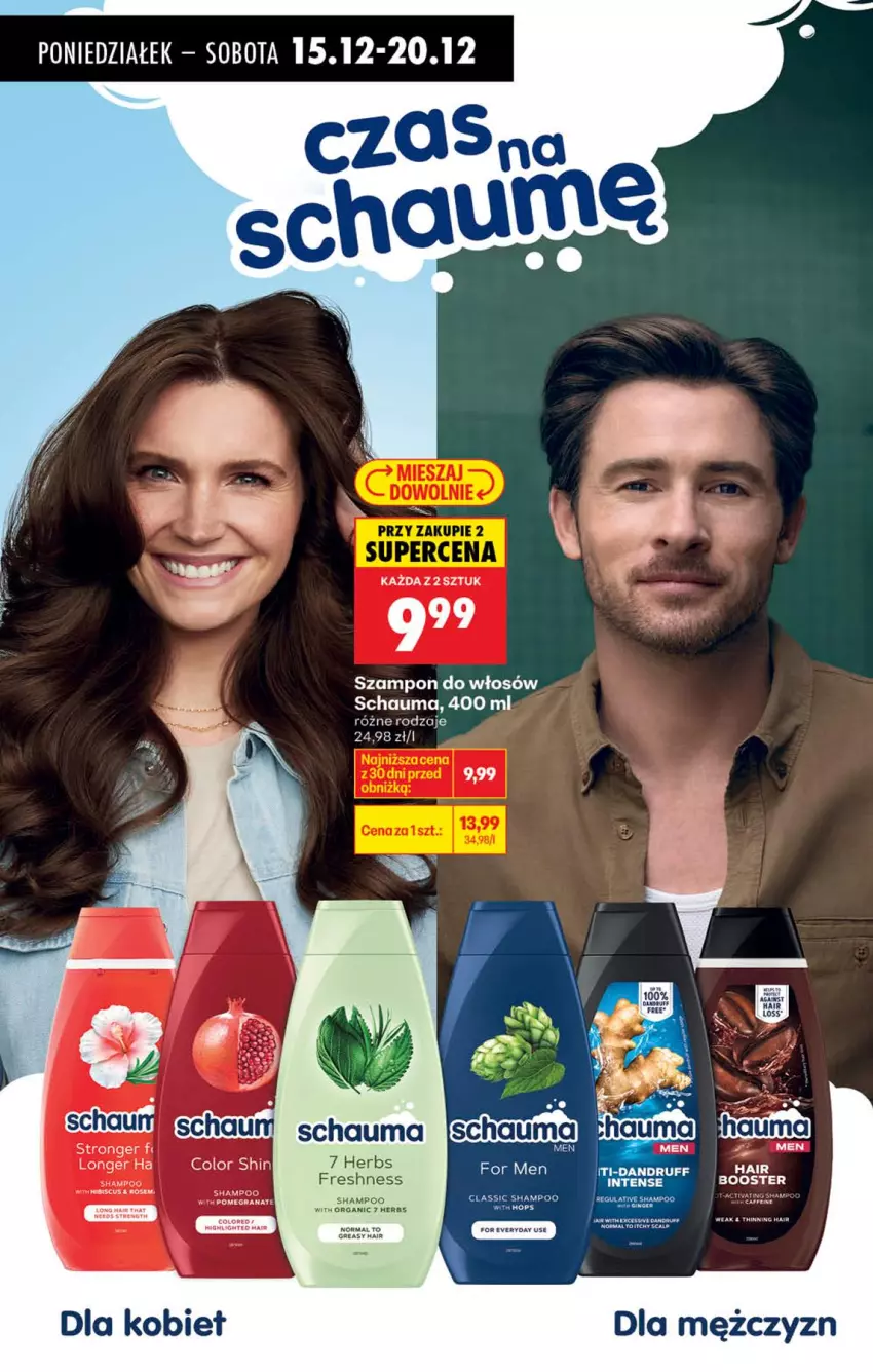 Gazetka promocyjna Biedronka - Od Poniedziałku - ważna 15.12 do 20.12.2025 - strona 63 - produkty: Booster, Schauma, Szampon
