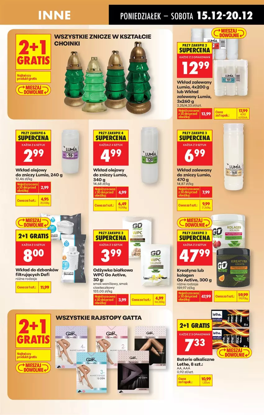 Gazetka promocyjna Biedronka - Od Poniedziałku - ważna 15.12 do 20.12.2025 - strona 71 - produkty: Baterie alkaliczne, Gatta, Gra, Kolagen, Odżywka, Olej, Rajstopy, Top, Wkład olejowy, Znicz