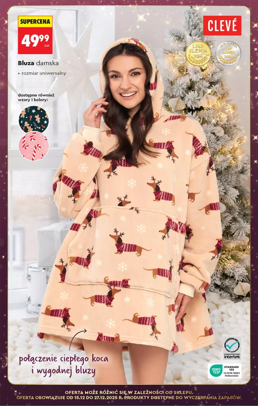 Gazetka promocyjna Biedronka - Od Poniedziałku - ważna 15.12 do 20.12.2025 - strona 83 - produkty: Bluza, Koc