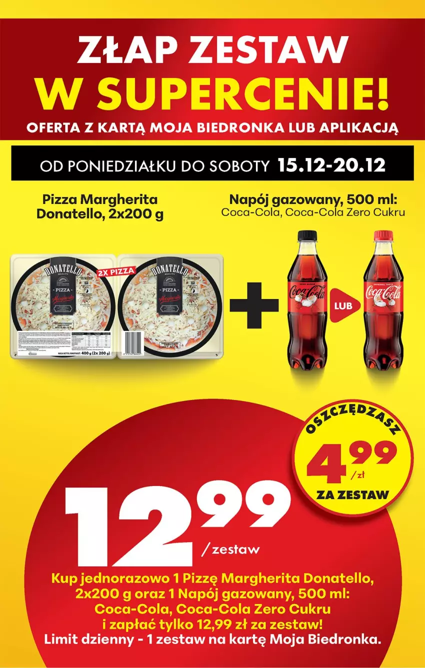 Gazetka promocyjna Biedronka - Od Poniedziałku - ważna 15.12 do 20.12.2025 - strona 87 - produkty: Coca-Cola, Napój, Napój gazowany, Pizza, Pizza margherita