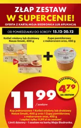 Gazetka promocyjna Biedronka - Od Poniedziałku - Gazetka - ważna od 20.12 do 20.12.2025 - strona 89 - produkty: Makaron, Zupa, Zupa pomidorowa, Kotlet