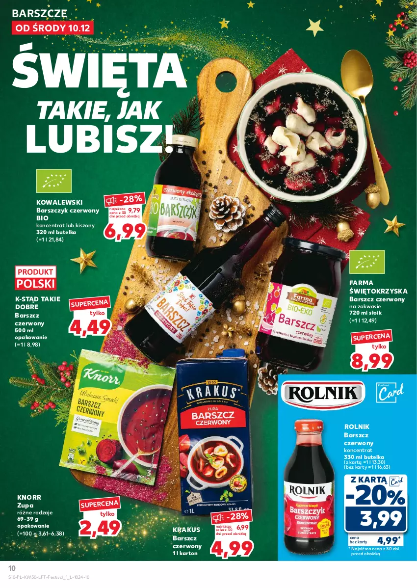 Gazetka promocyjna Kaufland - Gazetka tygodnia - ważna 10.12 do 16.12.2025 - strona 10 - produkty: Fa, Knorr, Krakus, Rolnik, Zupa