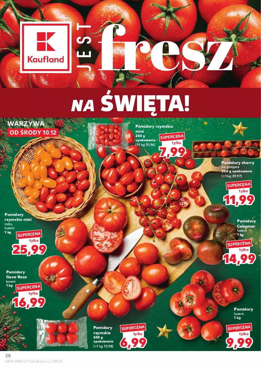 Gazetka promocyjna Kaufland - Gazetka tygodnia - ważna 10.12 do 16.12.2025 - strona 28 - produkty: Pomidory, Warzywa