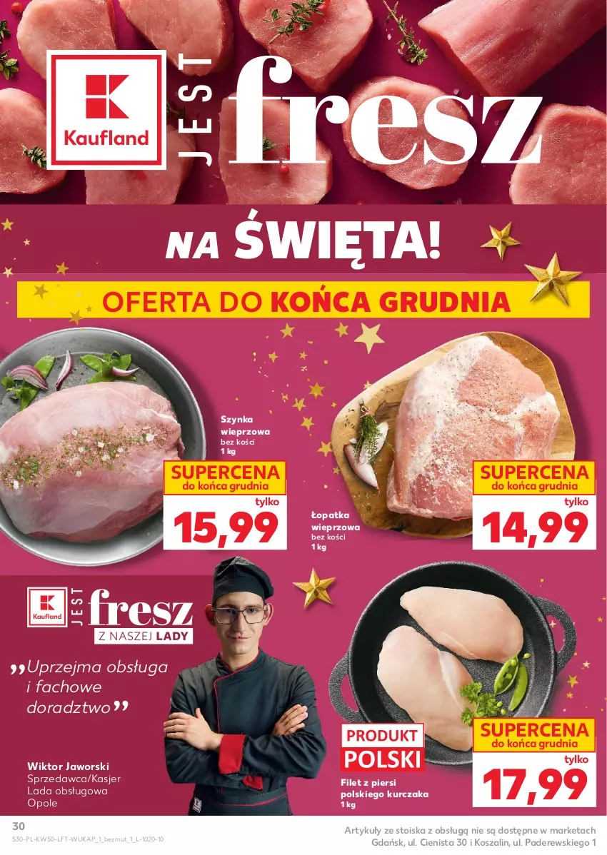Gazetka promocyjna Kaufland - Gazetka tygodnia - ważna 10.12 do 16.12.2025 - strona 30 - produkty: Fa, Kosz, Kurczak, Szal, Szynka, Szynka wieprzowa