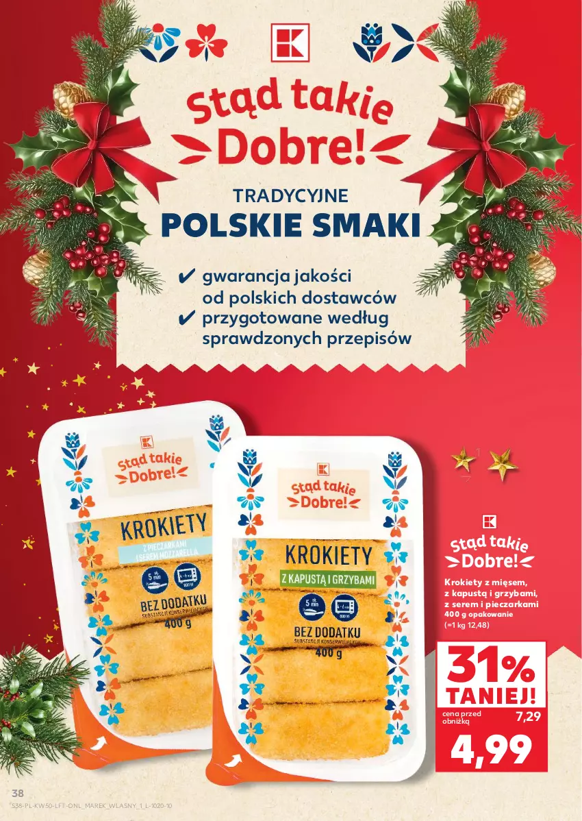 Gazetka promocyjna Kaufland - Gazetka tygodnia - ważna 10.12 do 16.12.2025 - strona 38 - produkty: Kapustą, Krokiety, Piec, Pieczarka, Ser