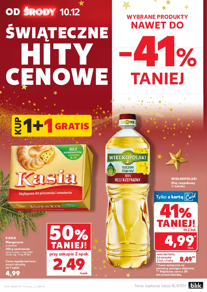 Gazetka promocyjna Kaufland - Gazetka tygodnia - ważna 10.12 do 16.12.2025 - strona 4 - produkty: Gra, Kasia, Margaryna, Olej, Olej rzepakowy, Tera