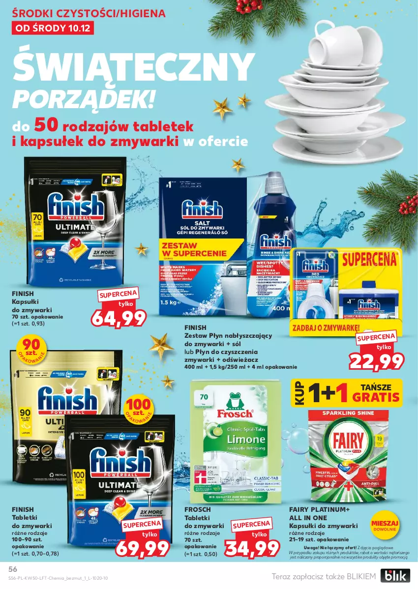 Gazetka promocyjna Kaufland - Gazetka tygodnia - ważna 10.12 do 16.12.2025 - strona 56 - produkty: Fa, Fairy, Finish, Frosch, Gra, Płyn nabłyszczający, Por, Sól, Tablet, Tabletki do zmywarki, Tera, Waga, Zmywarki