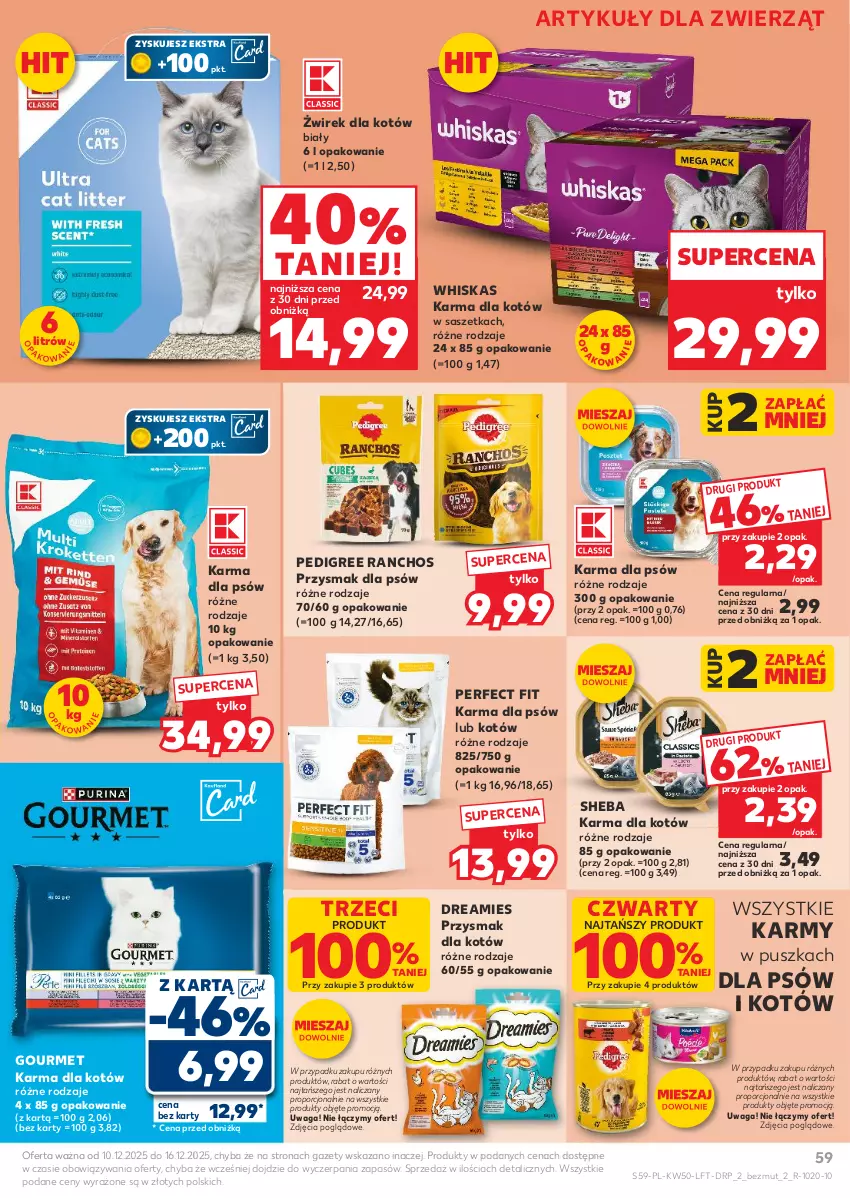 Gazetka promocyjna Kaufland - Gazetka tygodnia - ważna 10.12 do 16.12.2025 - strona 59 - produkty: Pedigree, Por, Sheba, Waga, Whiskas