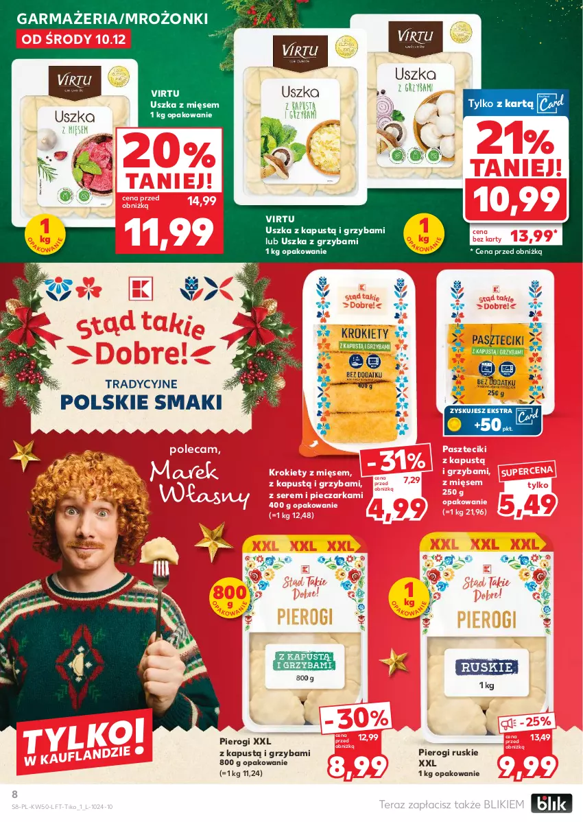 Gazetka promocyjna Kaufland - Gazetka tygodnia - ważna 10.12 do 16.12.2025 - strona 8 - produkty: Kapustą, Krokiety, Piec, Pieczarka, Pierogi, Ser, Tera, Virtu