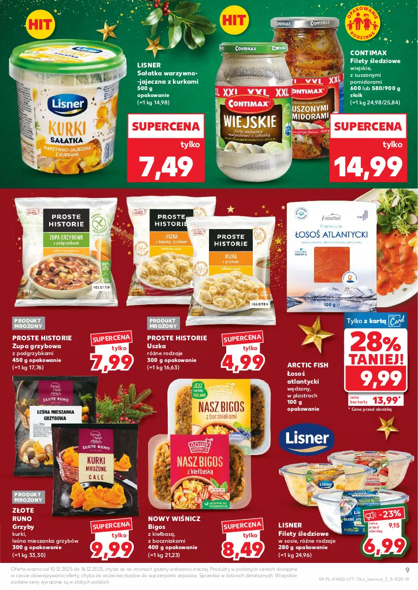 Gazetka promocyjna Kaufland - Gazetka tygodnia - ważna 10.12 do 16.12.2025 - strona 9 - produkty: Bigos, Boczniak, Grzyby, Lisner, Sałat, Sałatka, Sos, Zupa