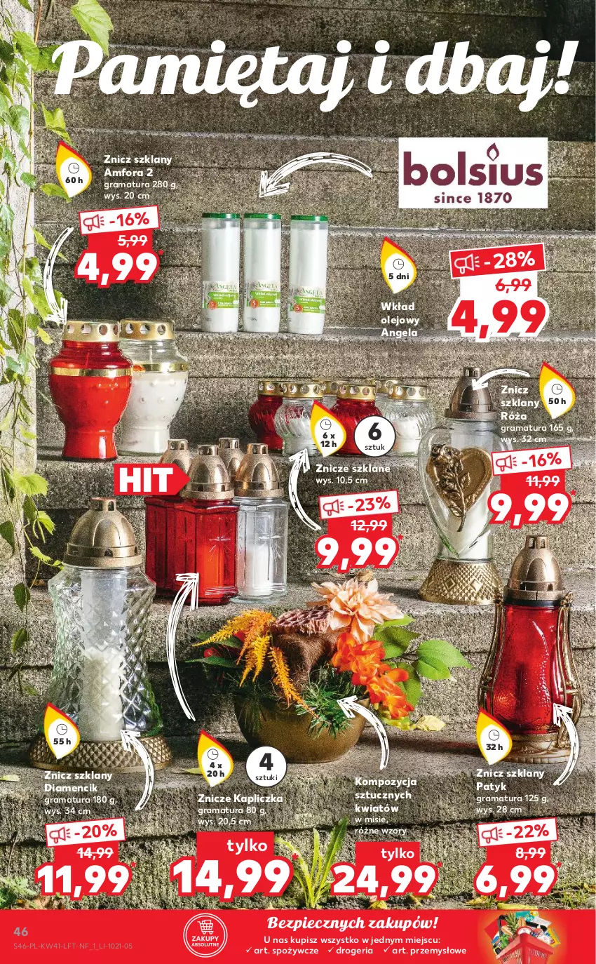 Gazetka promocyjna Kaufland - OFERTA TYGODNIA - ważna 14.10 do 20.10.2021 - strona 46 - produkty: Gra, Mięta, Olej, Piec, Rama, Róża, Wkład olejowy, Znicz