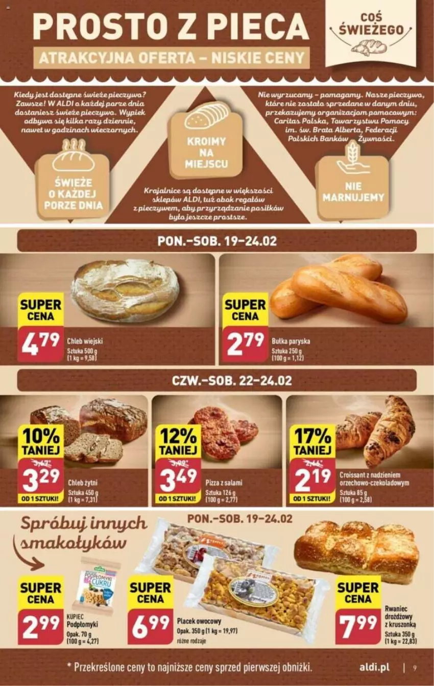 Gazetka promocyjna Aldi - ważna 19.02 do 25.02.2024 - strona 45 - produkty: Chleb, Croissant, Kupiec, Piec