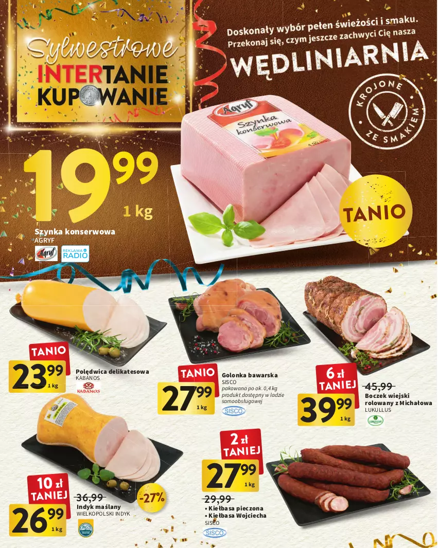 Gazetka promocyjna Intermarche - Gazetka Intermarche - ważna 27.12.2022 do 11.01.2023 - strona 12 - produkty: Boczek, Gry, Kabanos, Kiełbasa, Piec, Polędwica, Ser, Szynka, Szynka konserwowa