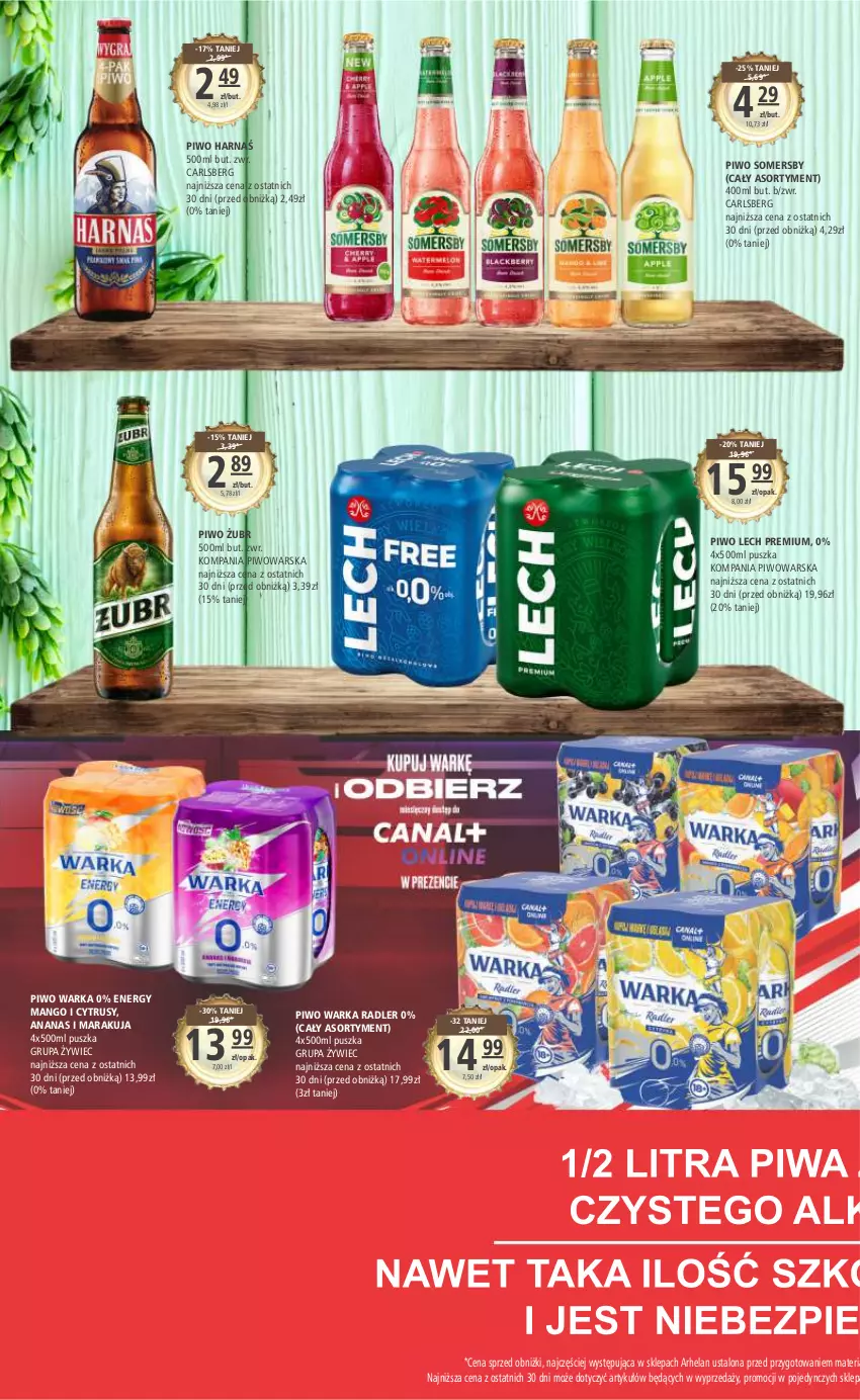 Gazetka promocyjna Arhelan - Gazetka - ważna 11.08 do 20.08.2023 - strona 14 - produkty: Ananas, Carlsberg, Harnaś, Lech Premium, Mango, Piwo, Radler, Somersby, Warka