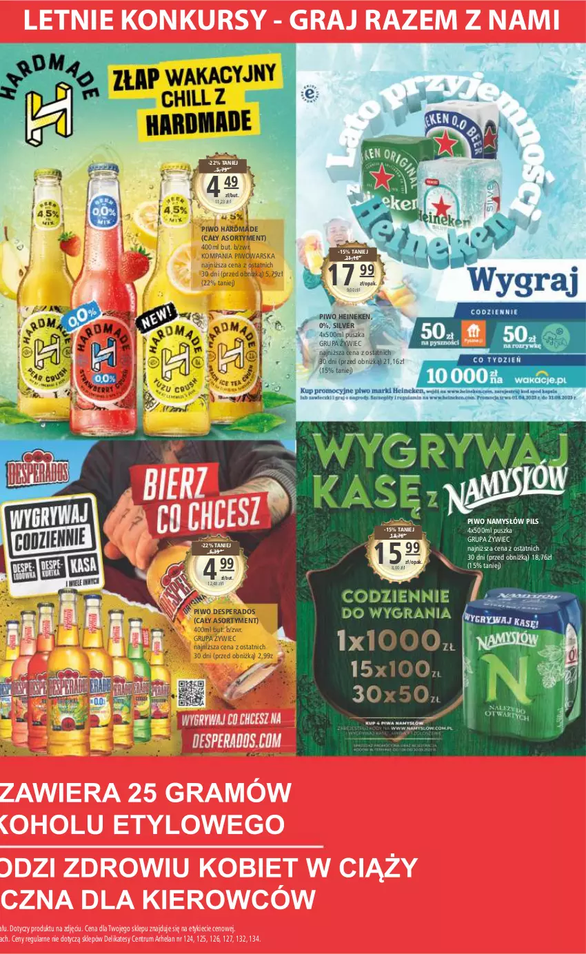 Gazetka promocyjna Arhelan - Gazetka - ważna 11.08 do 20.08.2023 - strona 15 - produkty: Desperados, Gra, Heineken, Namysłów, Piwo, Rum