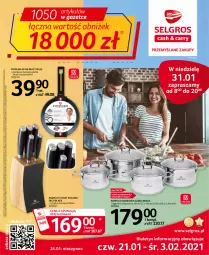 Gazetka promocyjna Selgros - Oferta przemysłowa - Gazetka - ważna od 03.02 do 03.02.2021 - strona 1 - produkty: Noż, Miarka, Lack, Patelnia, Pokrywa, LG