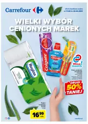 Gazetka promocyjna Carrefour - Gazetka Wielki wybór cenionych marek - Gazetka - ważna od 22.04 do 22.04.2023 - strona 1 - produkty: Gin, Papier, Papier toaletowy, Rolki, Colgate, LG