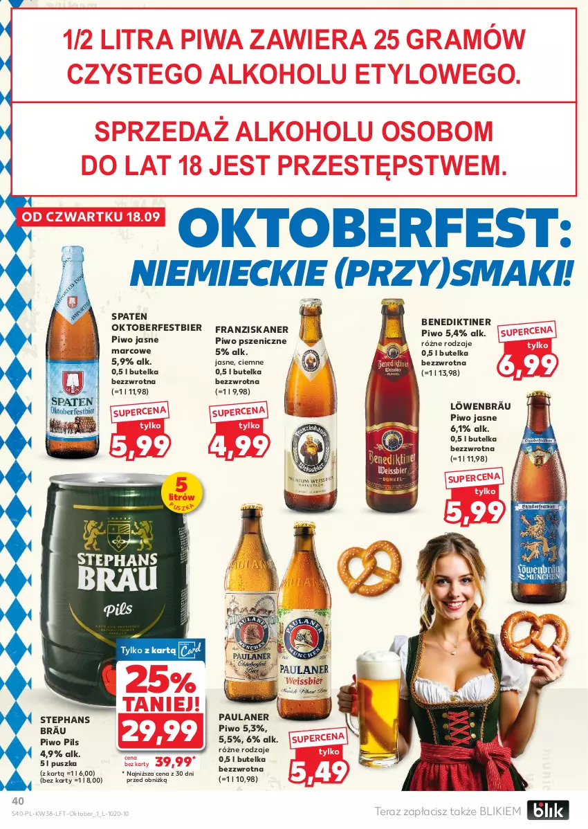 Gazetka promocyjna Kaufland - Gazetka tygodnia - ważna 18.09 do 24.09.2025 - strona 40 - produkty: Gra, Piwa, Piwo, Piwo jasne, Skaner, Tera