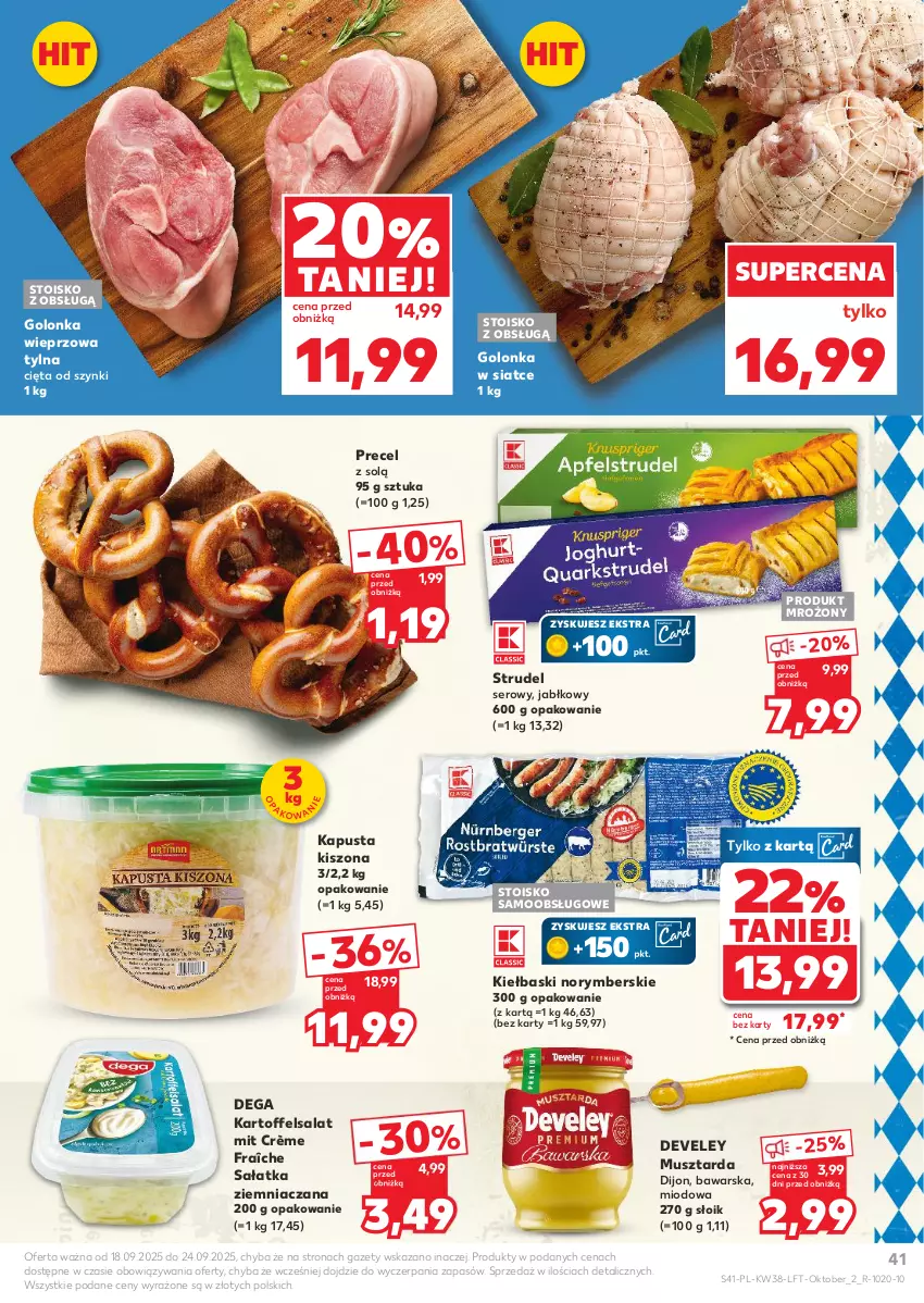 Gazetka promocyjna Kaufland - Gazetka tygodnia - ważna 18.09 do 24.09.2025 - strona 41 - produkty: Dega, Golonka wieprzowa, Mus, Musztarda, Sałat, Sałatka, Ser