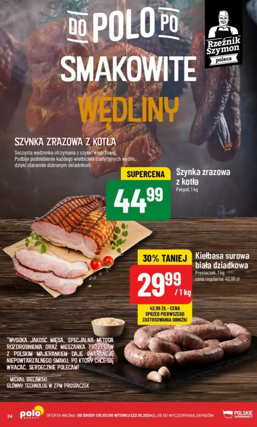 Gazetka promocyjna PoloMarket - ważna 16.10 do 22.10.2024 - strona 17 - produkty: BIC, Kiełbasa, Pekpol, Ser, Szynka