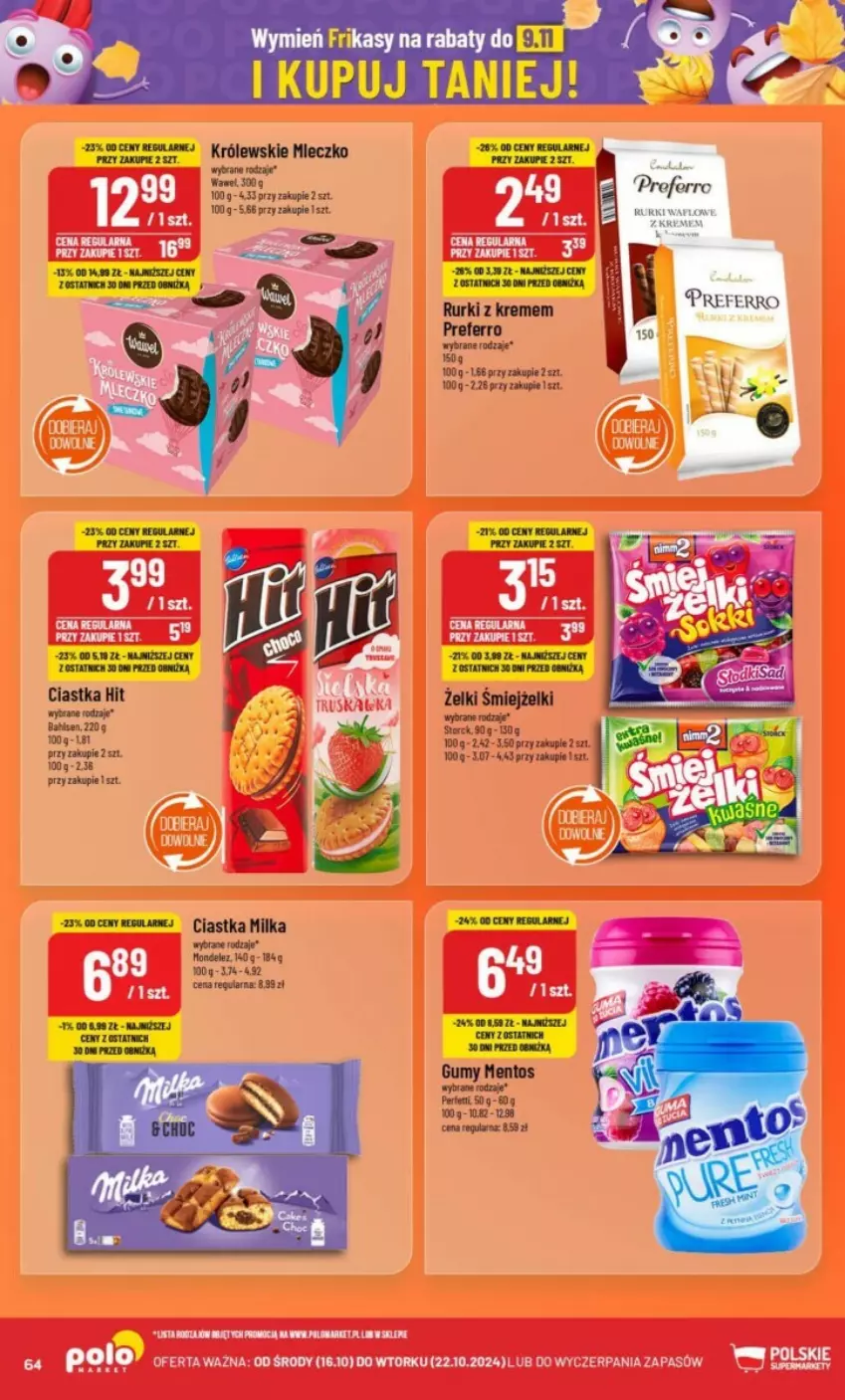 Gazetka promocyjna PoloMarket - ważna 16.10 do 22.10.2024 - strona 61 - produkty: Ciastka, Milka, Rurki