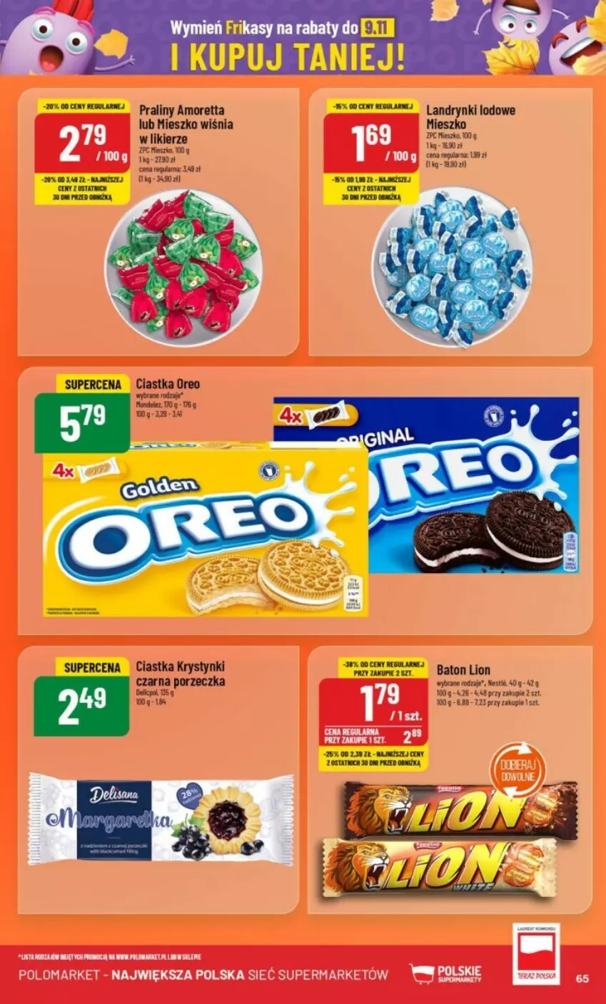 Gazetka promocyjna PoloMarket - ważna 16.10 do 22.10.2024 - strona 62 - produkty: Baton, Ciastka, Likier, Lion, Oreo, Por, Praliny