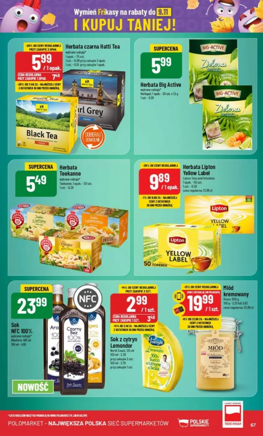 Gazetka promocyjna PoloMarket - ważna 16.10 do 22.10.2024 - strona 64 - produkty: Herbapol, Herbata, Lipton, Sok, Teekanne