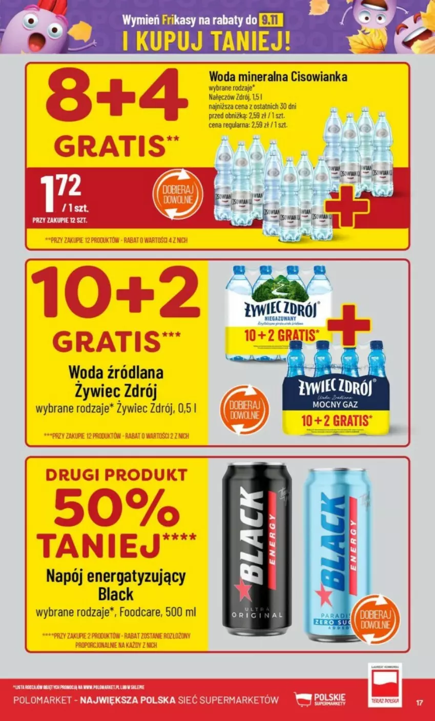 Gazetka promocyjna PoloMarket - ważna 16.10 do 22.10.2024 - strona 9 - produkty: Cisowianka, Fa, Lack, LANA, Napój, Woda, Woda mineralna