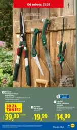 Gazetka promocyjna Lidl - GAZETKA - Gazetka - ważna od 21.02 do 21.02.2026 - strona 39 - produkty: Parkside, Piła do gałęzi, Teleskop, Noż, Nożyce, Sekator, Regał