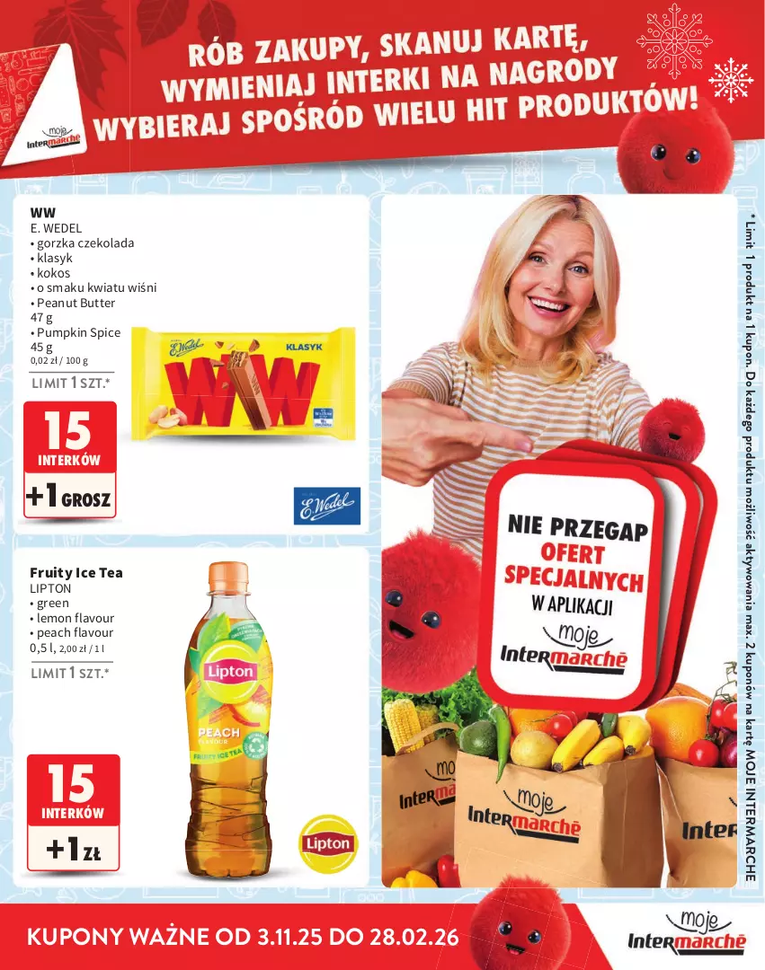 Gazetka promocyjna Intermarche - Katalog nagród - ważna 03.11.2025 do 28.02.2026 - strona 7 - produkty: Czekolada, E. Wedel, Ice tea, Kokos, Lipton