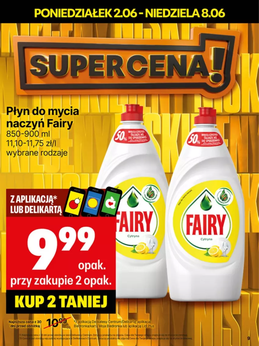 Gazetka promocyjna Delikatesy Centrum - Franczyza DC23 Poniedziałek - ważna 02.06 do 08.06.2025 - strona 9 - produkty: Fa, Fairy