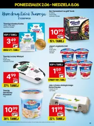 Gazetka promocyjna Delikatesy Centrum - Franczyza DC23 Poniedziałek - Gazetka - ważna od 08.06 do 08.06.2025 - strona 21 - produkty: Ser, Twaróg, Zott, Bell, Jaja, Jogurt, Camembert, Bella, Jogobella, Grill