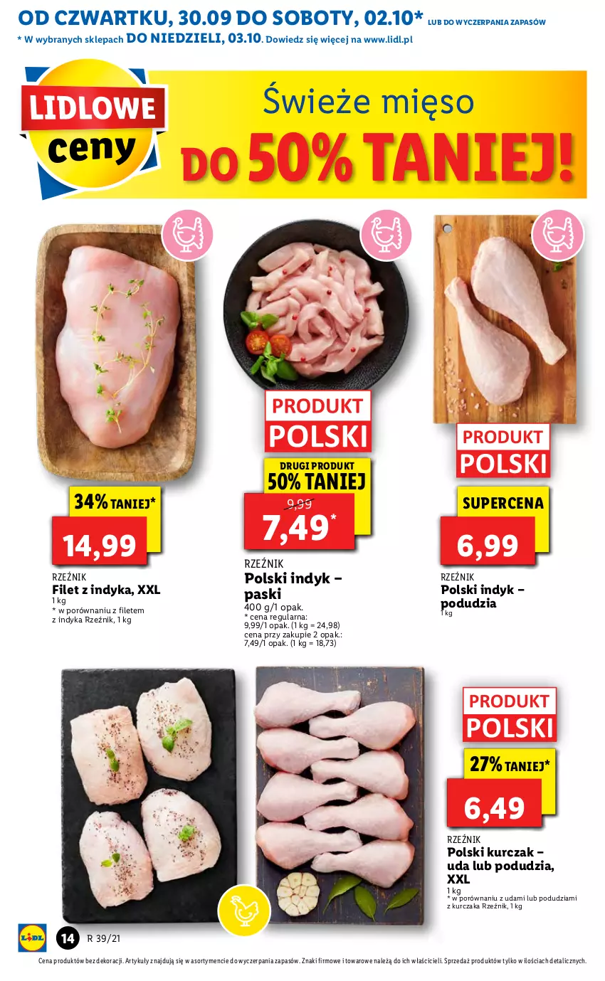 Gazetka promocyjna Lidl - GAZETKA - ważna 30.09 do 03.10.2021 - strona 14 - produkty: Kurczak, Mięso, Por