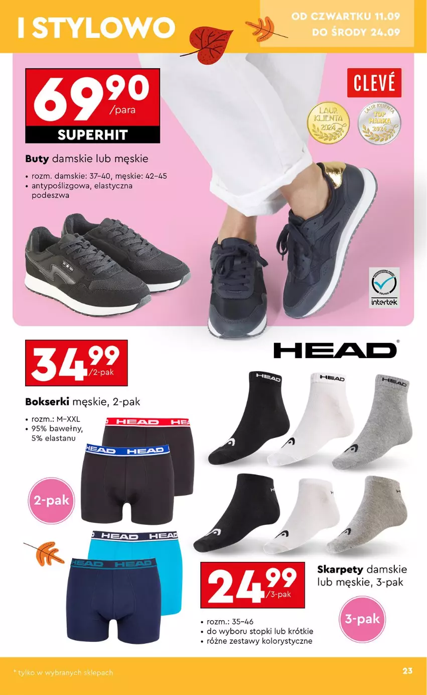 Gazetka promocyjna Biedronka - Okazje Tygodnia - ważna 08.09 do 20.09.2025 - strona 25 - produkty: Bokserki, Buty, Karp, Ser, Top